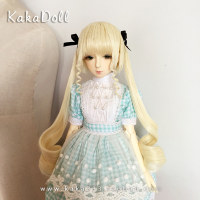 taobao agent Tea Kaka hand | Rose girl real red COS wig light gold BJD/DD doll 346 points