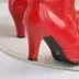 2016 Thời trang Sinh viên Biểu diễn Khiêu vũ Khởi động Giày cao gót Giày cao cổ Da bằng sáng chế Bốn mùa Giày nữ Màu đen Trắng Đỏ - Kính đeo mắt kính