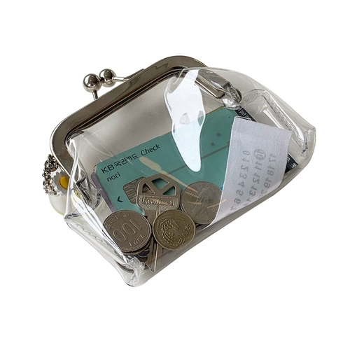 Оригинальная подвеска, ретро прозрачный кошелек, косметическая сумка-органайзер, помада