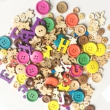 [Деревянная пряжка под названием Джек] Детская кнопка одежды Пэчеволочная лоскутная лоскутная одежда в ручной работы упоминается в фунте