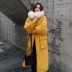 Quần áo cotton chống mùa nữ dài 2018 mùa đông mới in quần áo áo khoác cotton Dongdaemun dài đến đầu gối bằng vải cotton - Bông