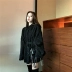 Mùa đông 2018 phiên bản Hàn Quốc mới của áo gió lười len lỏng nữ thời trang retro ve áo dài Áo khoác dài