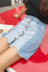 Giải phóng mặt bằng cổng hương vị retro chic cao eo đơn ngực denim váy ngắn triều thời trang hoang dã váy nữ mùa hè chân váy len dài xẻ tà Váy