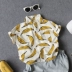 Ngoại hình áo sơ mi cho bé sơ sinh 2019 mùa hè cho bé sơ mi in hình trẻ em sơ mi ngắn tay mềm mại - Áo sơ mi Áo sơ mi