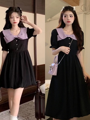 taobao agent Girl doll, summer dress, brace, plus size, A-line