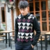 Egou Nghĩa mùa đông áo len mới Áo thun mỏng Áo len nam Hàn Quốc xu hướng áo len trẻ trung - Cặp đôi áo len