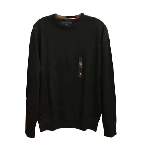Tommy hilfiger, кашемировый красный лонгслив с круглым воротником, однотонный свитер, подходит для весны и осени