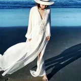 Пляжная солнцезащитная юбка пляжная юбка для бикини для купальники крышка одежды одежды Внешние женские горячие источники могут запустить