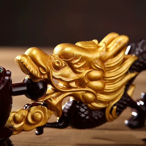 Буддийский закон, ручная печь смола лотоса вставлена ​​с твердым древесином Драконом Дракона Ароматерапевтическая печь для буддийской юридической конференции водного пути