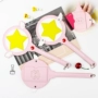 Bộ thẻ Sakura đa dạng Màu hồng dễ thương Cô gái trái tim Magic Wand Fairy Stick Thẻ Gói Thẻ xe buýt Tàu điện ngầm Bộ thẻ truy cập ví nam lv