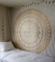 Ấn Độ Mandala Gió Tường Trang trí Tấm thảm Bohemian Polyester Shading Xám Vải Vải Rèm thảm treo tường anime