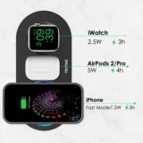 Подходит для TECTAG 10W FAST3 Сочетание Apple Device Family Bar Беспроводная зарядная плата iPhone Apple Watch AirPods Qi Miq-W20 Беспроводная зарядка