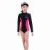 Xiêm tam giác dài tay màu sắc phù hợp với sinh viên khóa đào tạo chuyên nghiệp trẻ em chống nắng đồ bơi nữ suối nước nóng - Bộ đồ bơi của Kid áo bơi cho bé gái Bộ đồ bơi của Kid