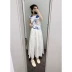 Đầm gió tự nhiên làm mới chiếc váy xếp ly cotton poplin A-line trắng 2019 mùa xuân mới của phụ nữ Một chiếc thắt lưng cao - Váy