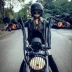 Kính râm xe máy retro retro Harley nửa mũ bảo hiểm kính xe máy cưỡi kính chắn gió - Xe máy Rider thiết bị