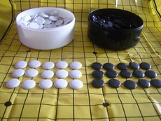 Китайские облавные шашки 黑白盒围棋 塑料黑白围棋22mm标准围棋成人比赛围棋套装