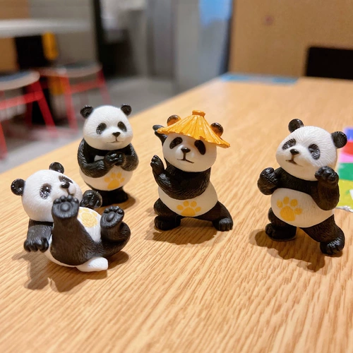 Милая реалистичная фигурка для единоборств, маленькая мультяшная кукла, семейная игрушка, панда