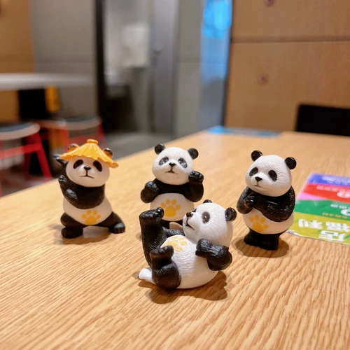 Милая реалистичная фигурка для единоборств, маленькая мультяшная кукла, семейная игрушка, панда