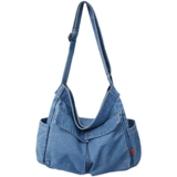 Шоппер, вместительная и большая джинсовая японская сумка через плечо, коллекция 2021