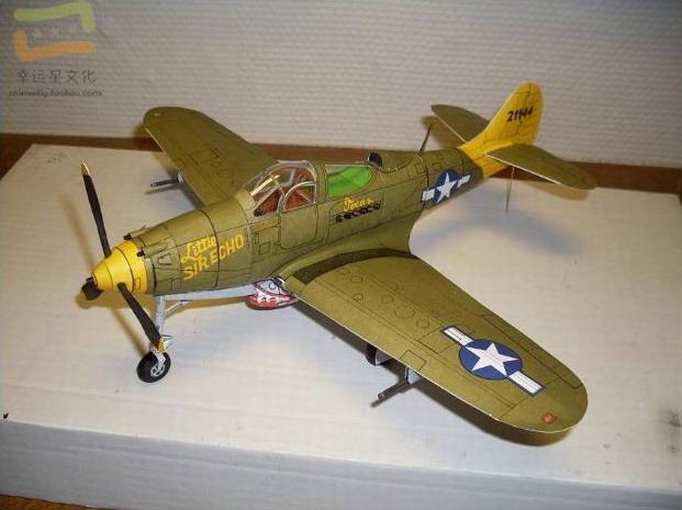 diy p-39 戰鬥機紙模 飛蛇 軍模 3d紙模型 diy手工 限量版 秒殺