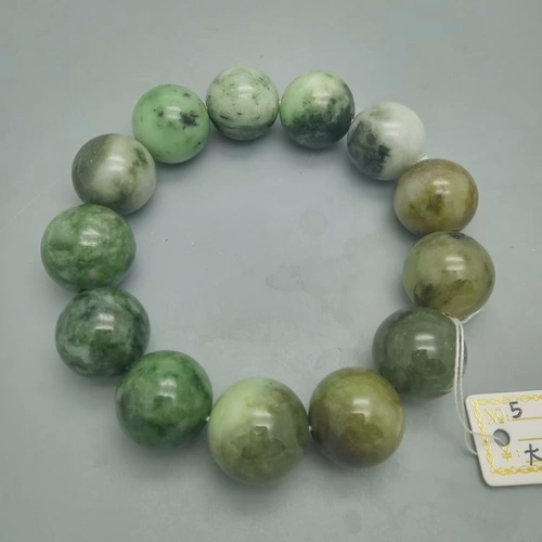 Изумрудная природная руда из нефрита, украшение-шарик, браслет с одной бусиной