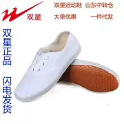 Đôi sao trắng net giày giày thể thao nam giới và phụ nữ giày vải giày quần vợt thể dục dụng cụ giày buổi sáng tập thể dục giày không trượt mặc kháng trọng lượng nhẹ