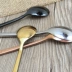 Sáng tạo thép không gỉ muỗng cà phê muỗng vàng khuấy thìa Bắc Âu cá tính Golden Spoon tráng miệng muỗng muỗng kem - Cà phê
