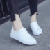 2018 mùa xuân mới giày trắng của phụ nữ dày dưới giày phẳng dưới dây đeo giày thường sinh viên giày thể thao giày da
