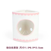 Розовая белая керамическая соломенная рама