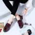 Bằng sáng chế da dày với cao đẳng Anh retro bow tua giày nhỏ nữ mùa hè nông miệng thấp để giúp Nhật Bản giày đơn Giày cắt thấp