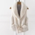 Emma Peggy lông mới sản phẩm nhập khẩu nước đầu tiên 貂 waist vest eo không tay áo vest trắng nữ da lộn - Faux Fur
