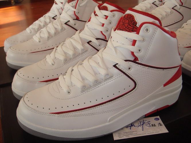 (丁海涛) 专柜正品 air jordan 2 aj2 乔2 白红 385475-102 42.5 44.