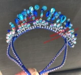 Hyun Treasure Blue Pink Yellow Black AB Color Diamond Chain Chain Change Dance Tance Chain Diamond Crown Flower
