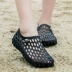 Dép nhựa mùa hè không thấm nước thanh niên dép nhựa mùa hè học sinh mưa phiên bản Hàn Quốc của giày đi biển bên ngoài Baotou giày quai hậu nam Sandal
