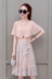 Đầm voan nữ 2019 xuân hè mới hoa sương vai eo dài kỳ nghỉ hai mảnh một chữ váy thủy triều - A-Line Váy váy kẻ caro dáng chữ a A-Line Váy