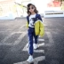 Bộ đồ mùa thu cho bé gái 2020 bộ đồ thể thao mới của Zhongda trẻ em Hàn Quốc mùa xuân và mùa thu thời trang hai mảnh - Phù hợp với trẻ em
