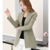 Xuân 2019 mới giản dị chuyên nghiệp nhỏ phù hợp với áo sơ mi nữ áo khoác dài tay nữ mỏng phù hợp với màu đen Hàn Quốc