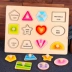 Bé mầm non Montessori nhận thức hình dạng phù hợp với bảng câu đố ly hợp tấm lực đố não đồ chơi cho trẻ em từ 1 năm và 2 Đồ chơi bằng gỗ