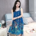 Cotton lụa lỏng sling nightdress ladies mùa hè cotton dài váy cộng với kích thước cộng với chất béo cotton silk đồ ngủ phần mỏng dịch vụ nhà Đêm đầm