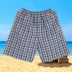 Mùa hè mới Hàn Quốc quần short nam đồ ngủ quần giản dị quần short nam cotton thủy triều quần pyjama bãi biển cotton và vải lanh quần jean lửng nữ Quần tây