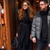 2017 mùa thu và mùa đông của phụ nữ áo khoác gigi Hadid sao chụp đường phố với cùng một chiếc áo khoác len hai mặt dài áo gió triều măng tô nữ Áo len lót đôi