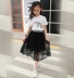 Cô gái váy đoạn dài 2018 mùa hè mới trẻ em Hàn Quốc lưới váy trong trẻ em lớn của hoang dã váy ren Váy
