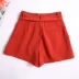 Thời trang đầu thu của phụ nữ thời trang hoang dã ren quần short eo cao quần quần ống rộng quần short nam unisex Quần short