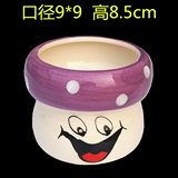 Мультяшный цветочный горшок в форме цветка, керамические маленькие декоративные цветы