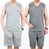 Nam giới trung niên và cao tuổi Nanz mặc đồ thể thao mùa hè vest giản dị T áo phông T quần short chạy quần áo từ xa - Bộ đồ