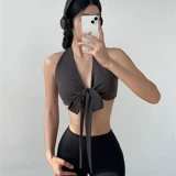 Сексуальная спортивный бюстгальтер, одежда для йоги для спортзала, бюстгалтер для тренировок, жилет, ремень, V-образный вырез