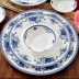 Bộ bát đĩa gốm sứ Jingdezhen 56 dao kéo bằng sứ đặt men Hàn Quốc trong bộ đồ ăn bằng sứ màu xanh và trắng - Đồ ăn tối