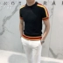 Jie Mo 2018 mùa xuân và mùa hè người đàn ông mới của một nửa chiều cao lãnh đạo hit màu thanh niên chặt chẽ ngắn tay đan đáy áo len