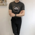 Jie Mo 18 Hàn Quốc Dongdaemun Nam Slim Ngắn Tay Áo Dệt Kim T-Shirt Chín Ping Road Thanh Niên Slim T-Shirt Hàng dệt kim