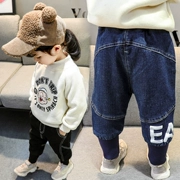 Quần bé mặc quần trẻ em trẻ em in hình bé gái mới 2019 quần jeans bé gái xuân hè - Quần jean
